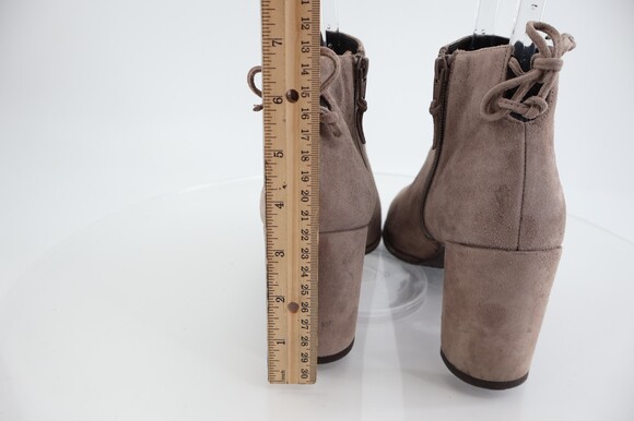 Stuart Weitzman Ankle Boots Women's Size 10 Beige Suede Stretchy Booties - Picture 6 of 12